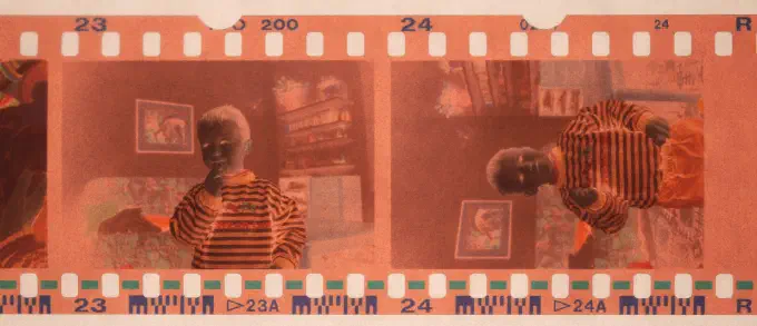 A 35mm roll, with the DX film edge barcode &ldquo;40-9&rdquo; on the bottom.